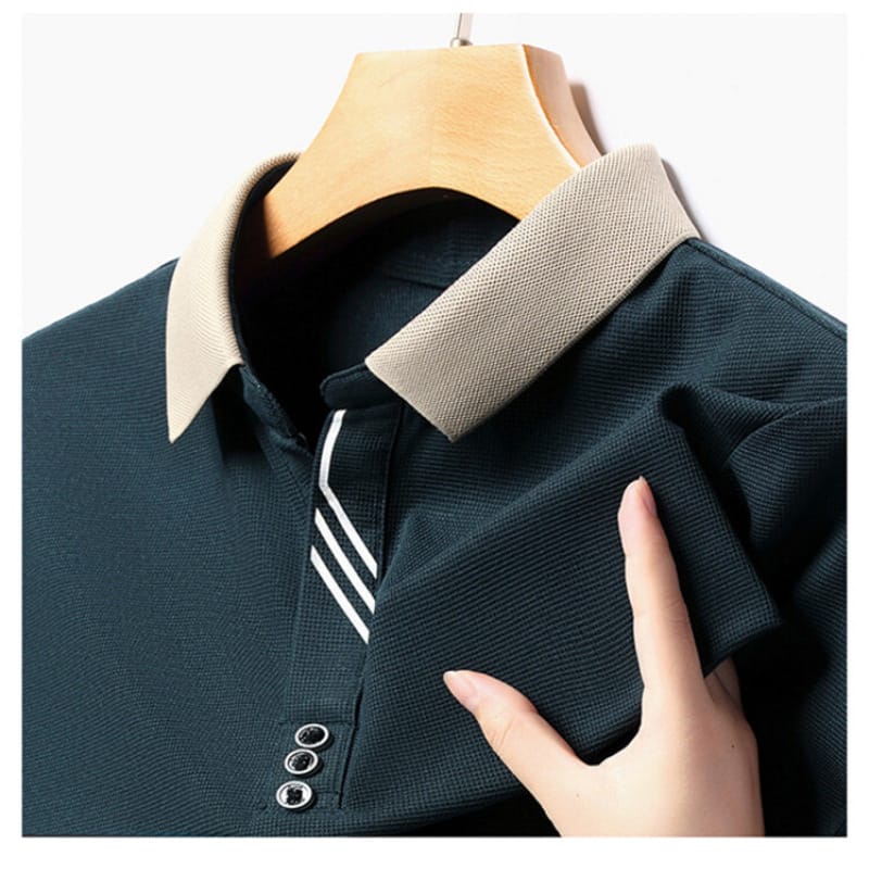 Remera hombre MC tipo polo texturizada